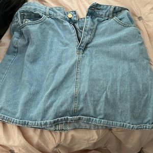 Blue womens jean skirt